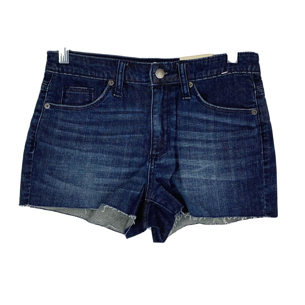 Universal Thread 4 Shorts Denim High Rise Shortie Jean Cutoff Dark Wash Indigo